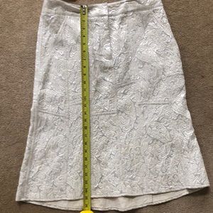 Donna Karan metallic and cream skirt